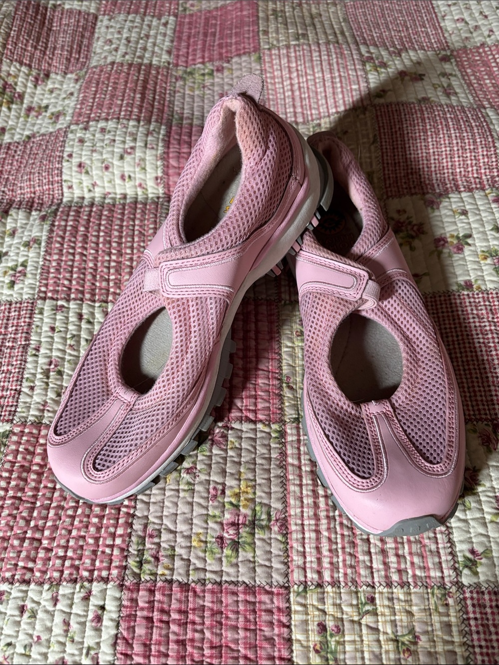 Mesh /Leather Athletic Mary Jane Sneakers